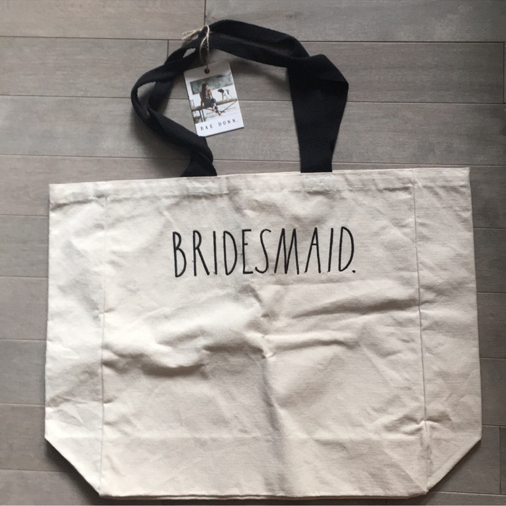 Rae Dunn cotton bridesmaid tote bag new w/tags